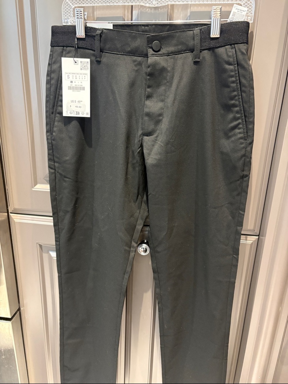 Zara Black Slim Stretch Chinos